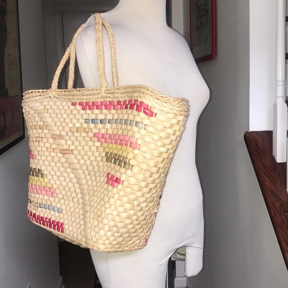 Vintage Large Sized Handwoven Straw totebag ๐ - Picture 7 of 7